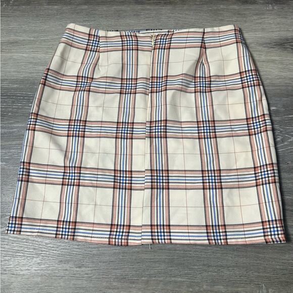 Nasty Gal Summer Check Double Split Mini Skirt Plaid NEW - Picture 6 of 7